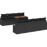  Vrtni set za objed s jastukom 9 pcs Crna i smeđa | Eponuda.com