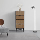 Mömax komoda madrid, barva hrasta, črna | Shoptok.si