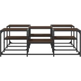  Stolić za kavu smeđa boja hrasta 121x121x40cm konstruirano drvo | Eponuda.ba