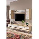 Hanah home TV komoda Ilay, hrast Sapphire / bela / zlatna | Eponuda.com