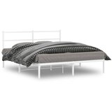  Metalni okvir za krevet s uzglavljem bijeli 150x200 cm | Eponuda.ba