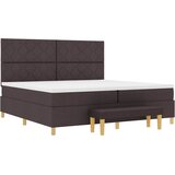  s opruga kutije Tamno smeđa 200 x 200 cm tkanina | shoptok.hr