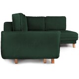 Bonami Selection Tamno zelena sklopiva/s prostorom za odlaganje kutna garnitura od samta (s desnim kutom/u obliku slova L) Tori – | shoptok.hr