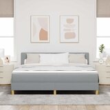 Krevet s opruga kutije Svijetlo siva 180 x 200 cm tkanina | Eponuda.com