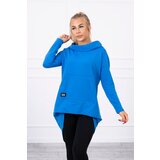 Kesi Sweatshirt with a long back and a hood - purple blue Cene