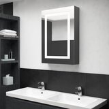 vidaXL LED kopalniška omarica z ogledalom sijoče siva 50x13x70 cm, (20622481) | Shoptok.si