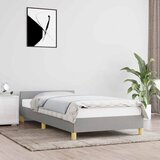 Maison Chic Posteljni okvir - Enojna postelja - Postelja za odrasle brez vzmetnice svetlo siv 80x200 cm blago-J7519, (21770962) | Shoptok.si