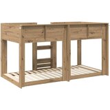  Krevet na kat za djecu Umjetnički hrast 90 x 190 cm | shoptok.hr