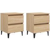  Nočna omarica 2 kosa sonoma hrast 40x35x50 cm iverna plošča, (20623988) | Shoptok.si