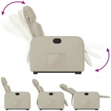  Naslonjač na podizanje od umjetne kože krem | shoptok.hr