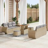  Sjedeća garnitura za vrt 9 kom. 6-Broj sjedala Bež 90 x 55 x 71 cm | shoptok.hr