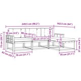  Set vanjskih sofa 4 kom. Bijela i antracit Poliester | shoptok.hr