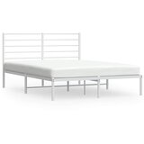 Metalni okvir za krevet s uzglavljem bijeli 135x190 cm | shoptok.hr