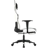  Masažni igralni stol z oporo za noge Bela in črno umetno usnje, (21152298) | Shoptok.si