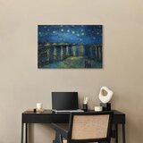  Slika - Vincent van Gogh – Starry Night Over the Rhône 30x20 Na talijanskom platnu | shoptok.hr