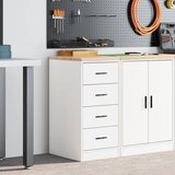  Garažni ormar za odlaganje bijeli 40x51x85 cm masivne borovine | shoptok.hr