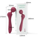 Lonelyi - vibrator masažer zakrivljenog oblika - crveni | shoptok.hr