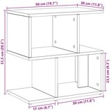 Noćni ormarići 2 kom Artisan hrast 50x30x51,5 cm izrađeno drvo | shoptok.hr
