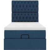  Otomanski okvir kreveta s madraca plavi 90x200cm od tkanine | shoptok.hr