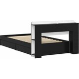 Okvir kreveta s pohranom Crna 90 x 190 cm Konstruirano drvo | shoptok.hr
