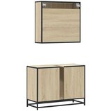  2-dijelni set kupaonskog namještaja boja hrasta sonome drveni | shoptok.hr
