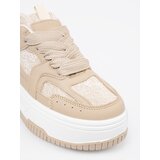 Shelvt Women's sneakers with lace beige | shoptok.hr