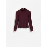 Reserved Pamučna dolčevita - boja kestena | shoptok.hr