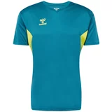 Hummel Tehnička sportska majica cijan plava / siva / sivkasto zelena / crna