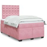  Krevet s oprugama i madracem ružičasti 120 x 190 cm baršunasti | shoptok.hr