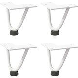 vidaXL Noge s ukosnicama za stolić za kavu 4 kom. bijele 10 cm, puni čelik | shoptok.hr