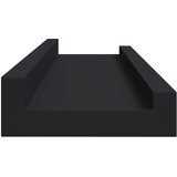  Zidne police za fotografije 2 kom crne 40 x 9 x 3 cm MDF | Eponuda.ba