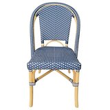 SUNFUN Vrtna stolica Alma (50 x 60 x 87 cm, Bijela, plava, Prirodni i umjetni ratan) | shoptok.hr