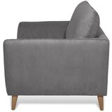 Scandic Temno siv fotelj iz rebrastega žameta Paris – | Shoptok.si
