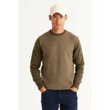 AC&Co / Altınyıldız Classics Men's Khaki-beige Standard Fit Normal Cut, Crew Neck Honeycomb Patterned Knitwear Sweater. Cene