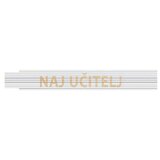 HEKA Zidarski metar (Duljina: 2 m, Bijela, Natpis: Naj učitelj) | shoptok.hr