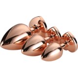 DREAMTOYS Gleaming Love - dear anal cone dildo set - rosegold (3 dijela) | shoptok.hr
