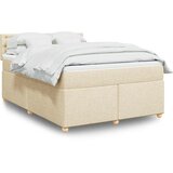  Krevet s oprugama i madracem krem 140 x 190 cm od tkanine | shoptok.hr