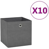  Kutije za pohranu od netkane tkanine 10 kom 28x28x28 cm sive | shoptok.hr