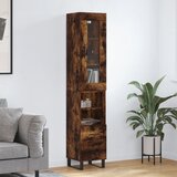 vidaXL Visoka komoda dimljeni hrast 34 5x34x180cm konstruiranog drva | shoptok.hr