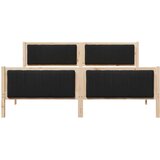  Okvir kreveta Smeđa i crna 180 x 200 cm Masivna borovina | shoptok.hr