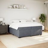  s oprugama i madracem tamnosivi 200x200 cm baršunasti | shoptok.hr