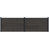 PANEL ograde 2 pcs WPC i aluminij Crna Cene