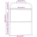  Zamjensko uzglavlje smeđa boja hrasta 80 cm čelik i konstruirano drvo | shoptok.hr