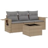  4-dijelni set vrtnih sofa s jastucima bež od poliratana | shoptok.hr