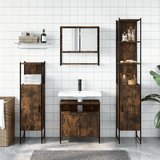  4-dijelni set kupaonskog namještaja boja hrasta drveni | Eponuda.com