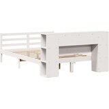 vidaXL Krevet s regalom z knjige bez madraca bijeli 150x200cm borovina | shoptok.hr