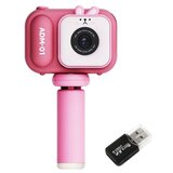 SARAHE 2,4-palčni IPS zaslon, 48 MP, dvojna leča, otroški digitalni fotoaparat, mini video kamera s kartico 64G TF Pink Bunny, (22056588) | Shoptok.si