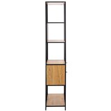 Actona Črn/v naravni barvi regal v hrastovem dekorju 77x185x35 cm Seaford – | Shoptok.si