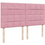  Okvir kreveta s madracima ružičasti 160x200cm baršunasti | shoptok.hr