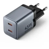 Punjač 2x USB-C 45W FCDH0-EU sivi